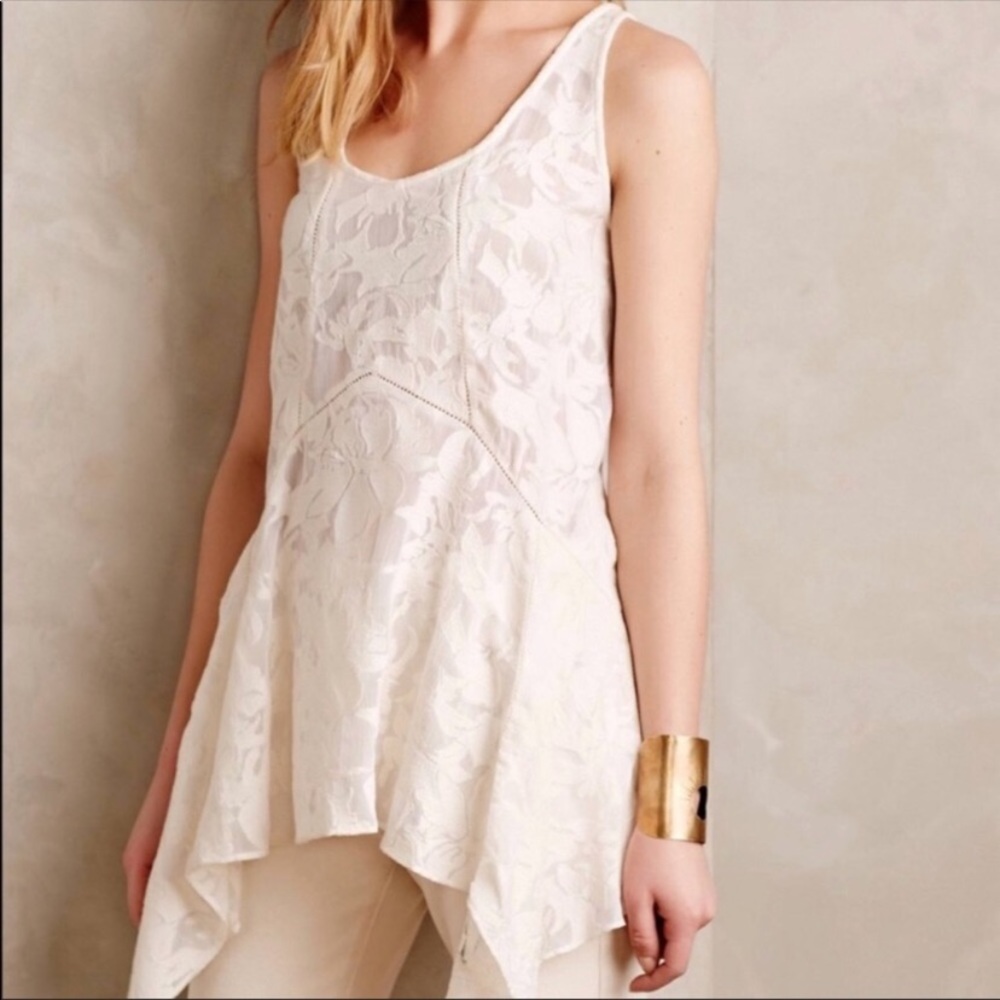 Anthropologie embroidered tank top